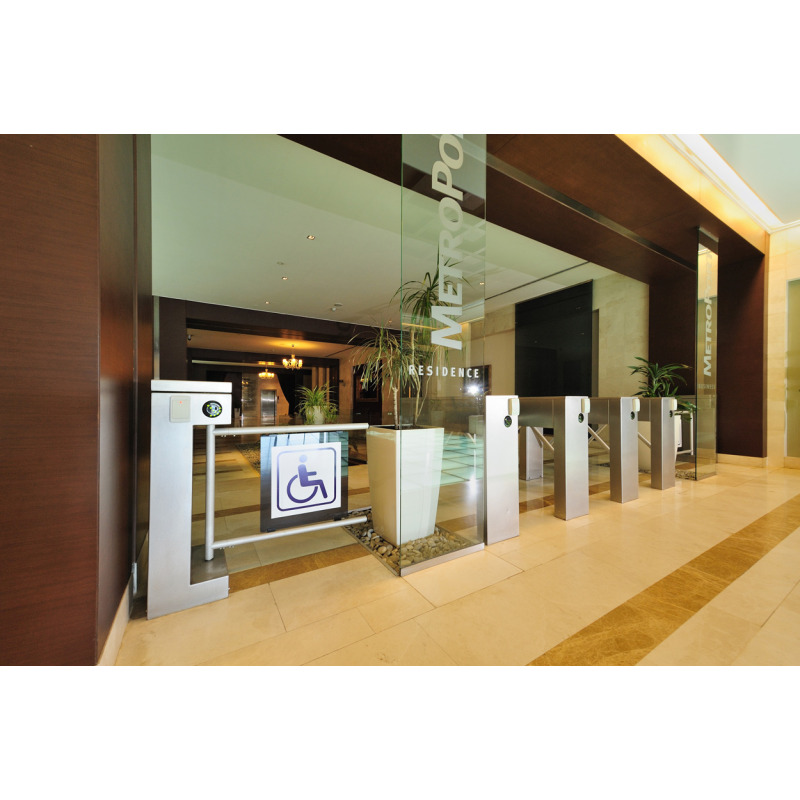 Torniquete De Cortesía Motorizado / Acabado En Acero Inoxidable Con Hoja de Acrílico / Bidireccional / Compatible con Cualquier Control De Acceso de Contacto Seco image 6